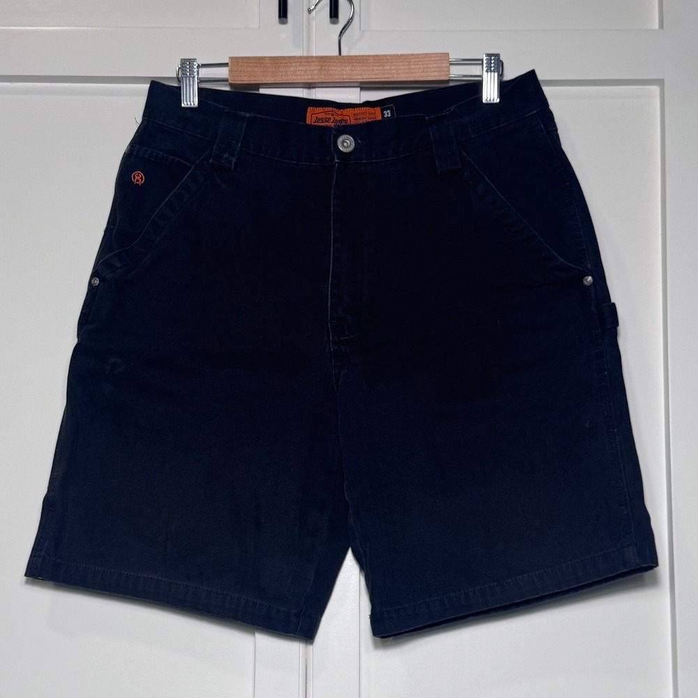 Jesse James Industrial Workwear Mens 33 Black Duck Canvas Carpenter‎ Shorts